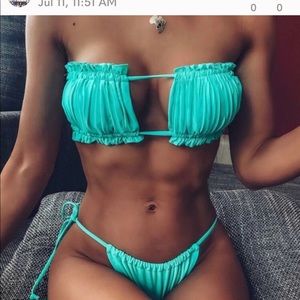 Teal green bikini Sz Sm/Med
